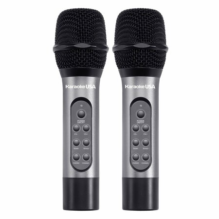 Karaoke Usa Dual Professional 900 MHz UHF Wireless Handheld Microphones with Rechargeable Batteries WM906